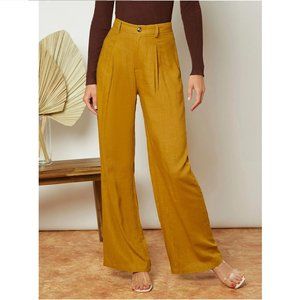 Shein Wide-Leg Pants - 4X, mustard